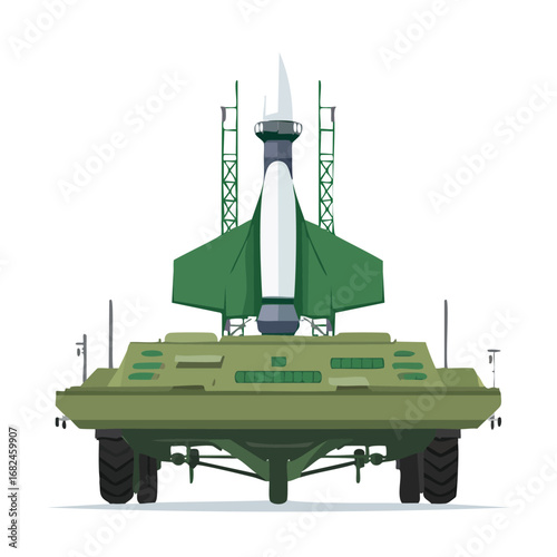 Futuristic Hypersonic Glide Vehicle on Launch System - AI Generated