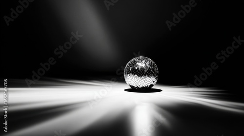 disco ball on black background