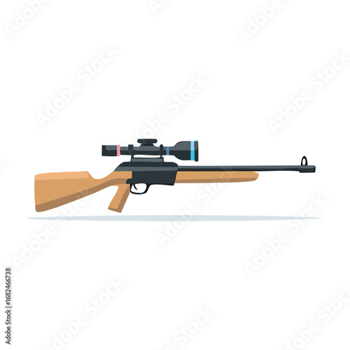Futuristic Tactical Sniper Rifle with Digital Scope and Suppressor - AI Generated
