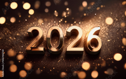 año 2026 feliz año, navidad, año nuevo, dorado, copas de champan