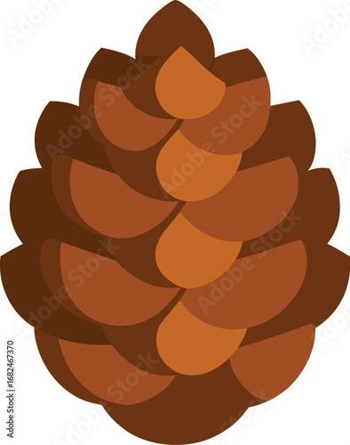 Brown pinecone vector illustration natural forest find scalable graphic eps icon transparent background