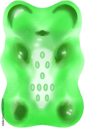 gummy on white