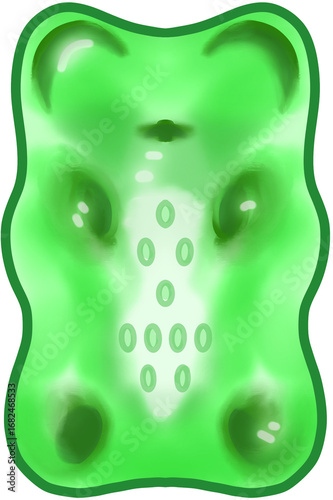 gummy on white