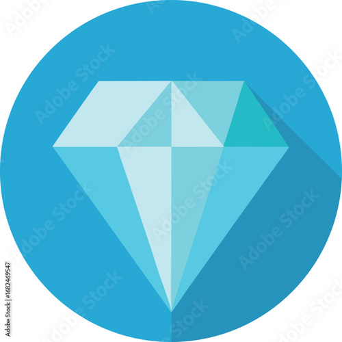 Sparkling round cut diamond gemstone vector illustration for luxury and value transparent background