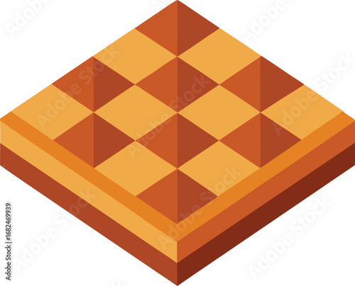 Wooden chess board flat square illustration vector graphic scalable eps icon transparent background