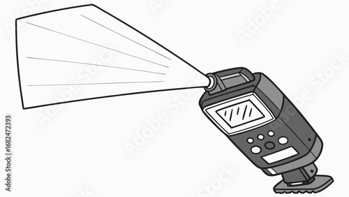 Camera flash emitting light beam photography equipment