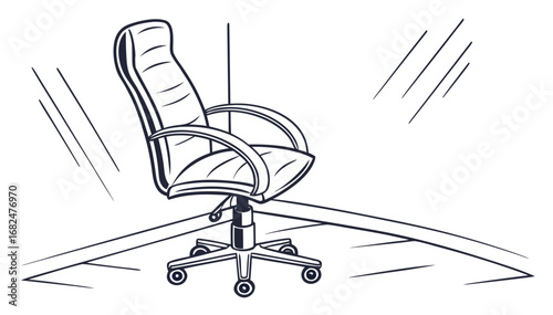 Office chair with wheels and armrests furniture seating