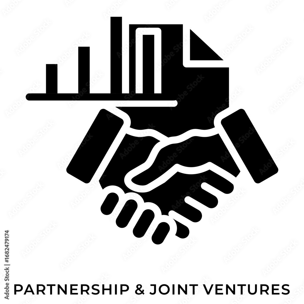 Obraz premium Partnership & Joint Ventures Glyph Icon