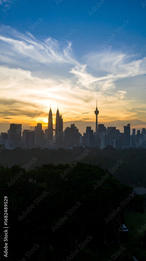 Fototapeta premium Kuala Lumpur Cityscape Sunrise View