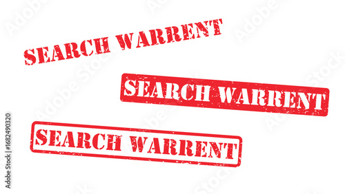 Search Warrant Vector Set – Grunge Style Legal & Law Enforcement Icons