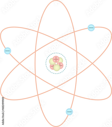 Electron structure concept illustration.
