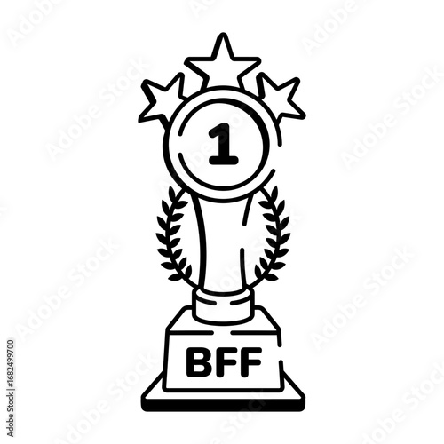 A sketchy style icon showing trophy
