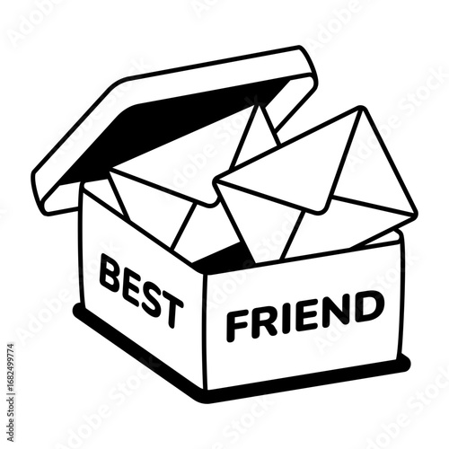 A drawing style icon representing bf letters
