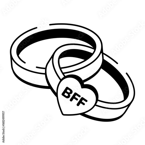 A sketchy style icon showing bff rings
