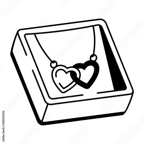 A hand drawn style icon depicting pendant
