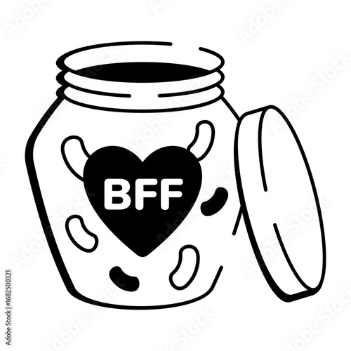 A drawing style icon representing candy jar
