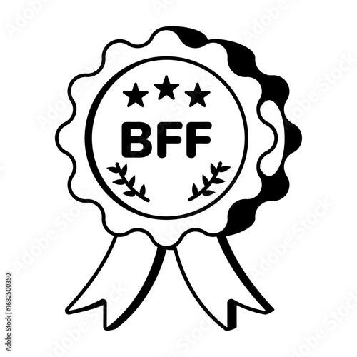 A drawing style icon showing bff badge
