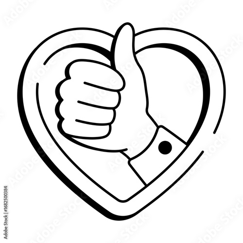A doodle style icon representing best buddy
