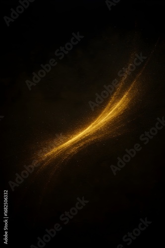 Swirl of Golden Particles on a Black Background
​A dark and mysterious image featuring a swirl of luminous golden particles set against a pure black background.