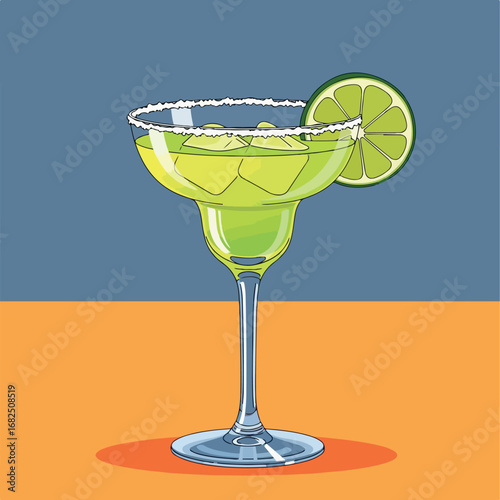 vector, illustration, glass, cocktail, drink, red, alcohol, fruit, isolated, wine, beverage, food, strawberry, cold, juice, fresh, white, cherry, martini, liquid, sweet, dessert, refreshment, ice, cel