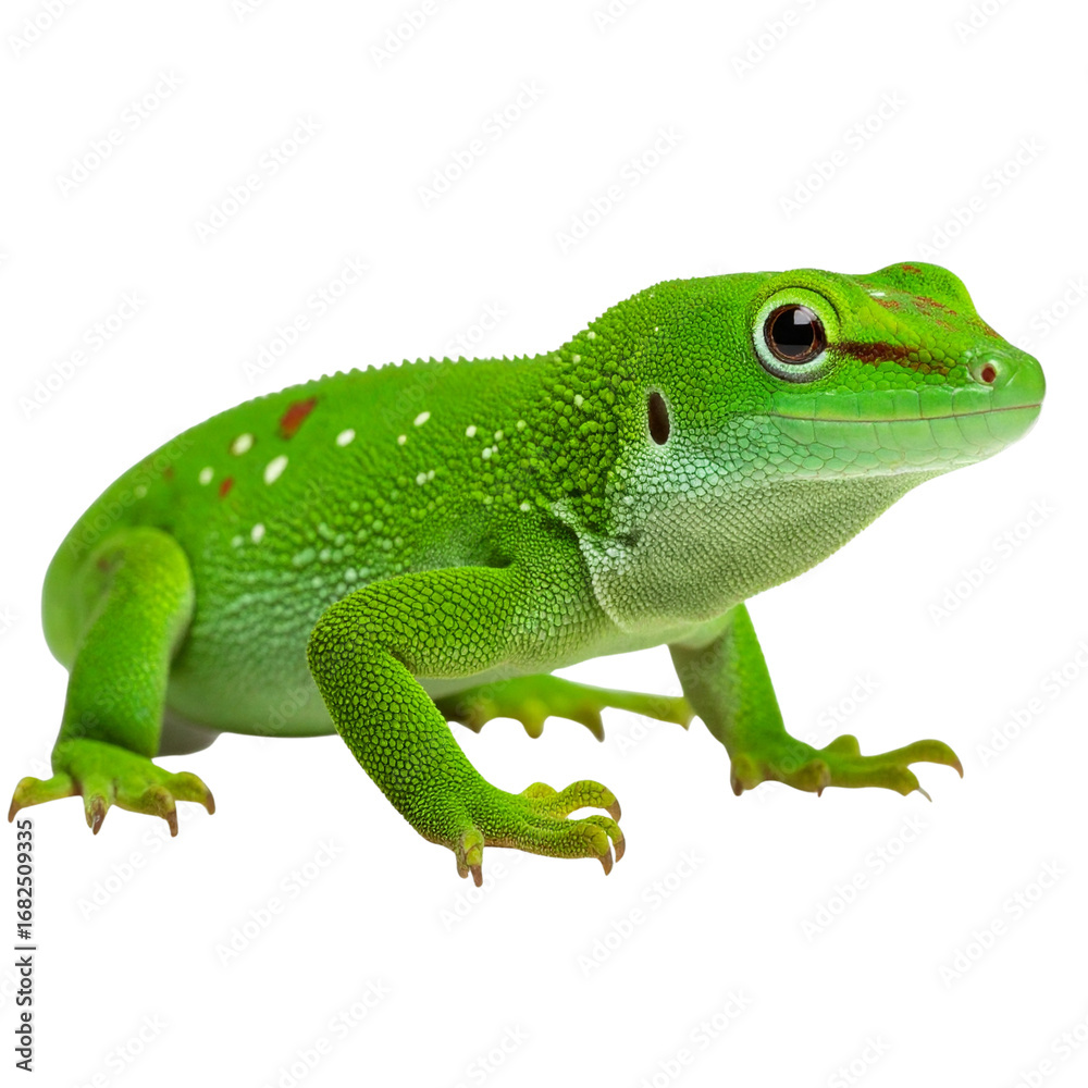 Fototapeta premium available full body of a green lizard png reptile animal png green gecko png wildlife full view png transparent background image 