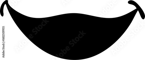 Smile Silhouette Vector | Happy Face Outline | Emotion Expression Graphic Design