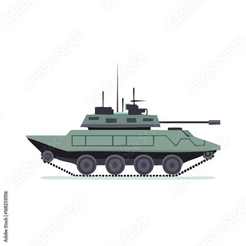 Desert Tan Amphibious Assault Vehicle Illustration - AI Generated