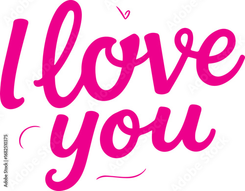 Declare your love with this hot pink I love you message, a perfect romantic gesture for Valentine's Day