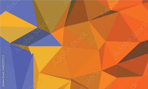 Abstract Geometric Background Pattern With Warm Gradient Colors And Low Poly Design