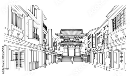 Kagurazaka Street,Tokyo, Japan - Old Tokyo charm with French influence