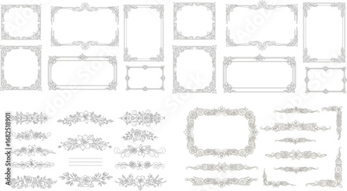 Vintage Decorative Square Frames – Ornamental Border Collection