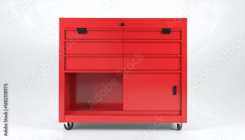 Red Tool Cabinet Studio Shot