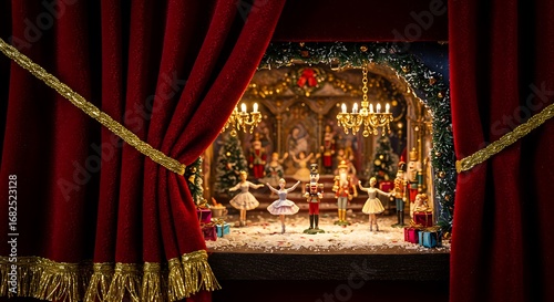 Enchanting miniature ballet performance with tiny dancers and festive decor