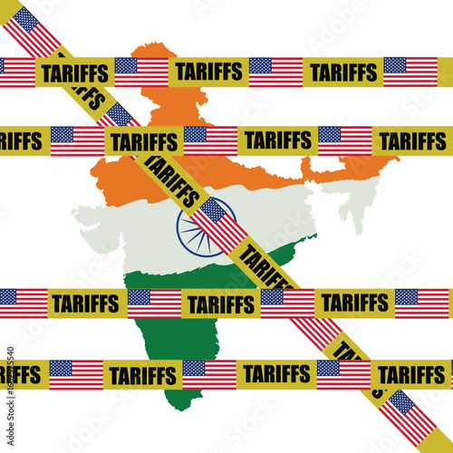 India–US Trade Barriers and Tariffs Illustration
