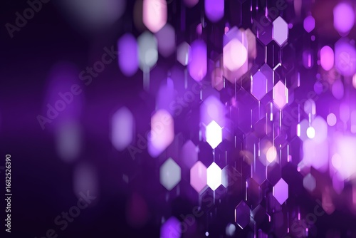 Abstract purple hexagon bokeh pattern