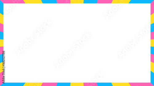 ストライプ柄のフレーム、縞模様、背景、16:9サイズ