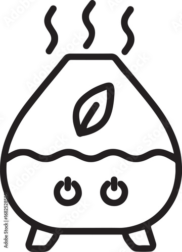 Aromatherapy diffuser line vector icon