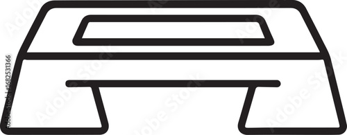  Stepper platform exercise line vector icon