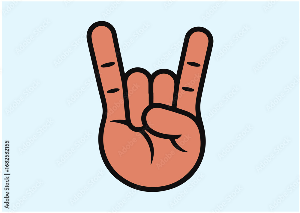 Obraz premium Rock gesture Icon, Rock gesture vector