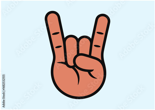 Rock gesture Icon, Rock gesture vector