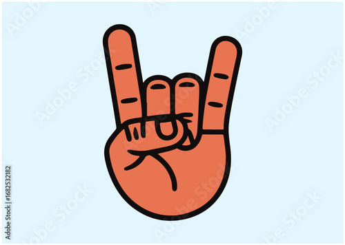 Rock gesture Icon, Rock gesture vector