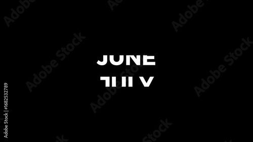 Animation month name january to december typography animation text animation