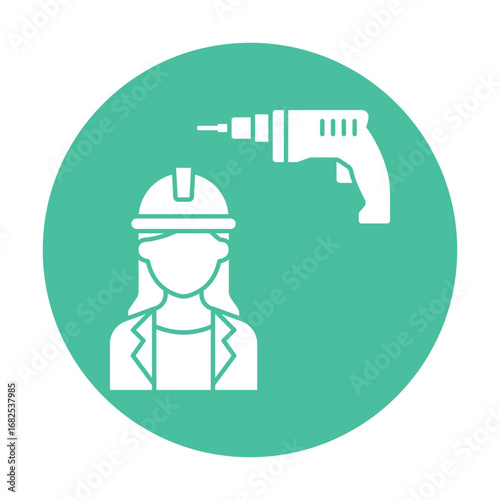 Drill machine Vector Icon which can easily modify or edit