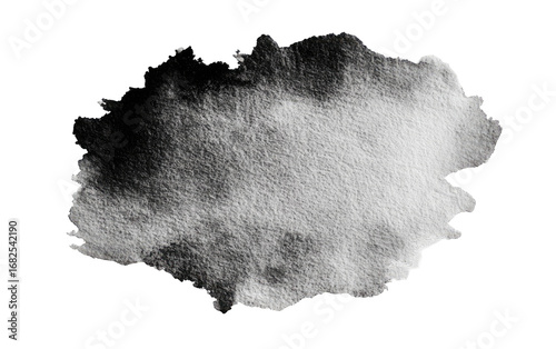 Abstract grayscale watercolor blot (2)
