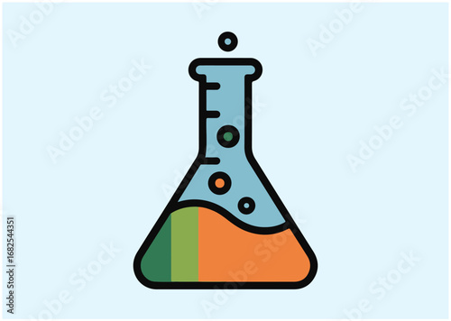 Laboratory flask icon, Laboratory flask vector