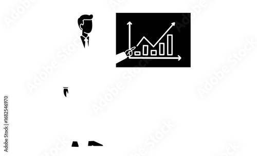 Wallpaper Mural 売上推移を指し示すプレゼンテーション場面 Torontodigital.ca