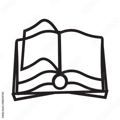 open book with a bow