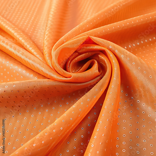 Orange fabric sample texture swatch close-up PNG textile design transparent background image orange cloth pattern material detail seamless fabric texture sample isolated image