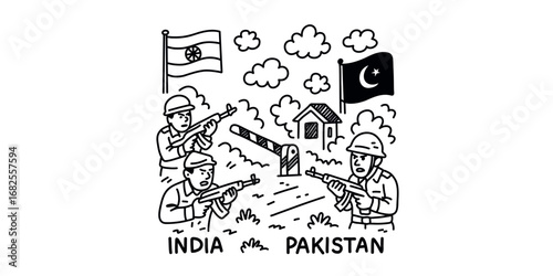 India Pakistan border military standoff