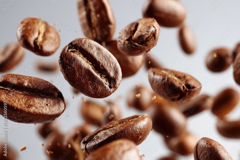 Fototapeta premium Roasting coffee beans